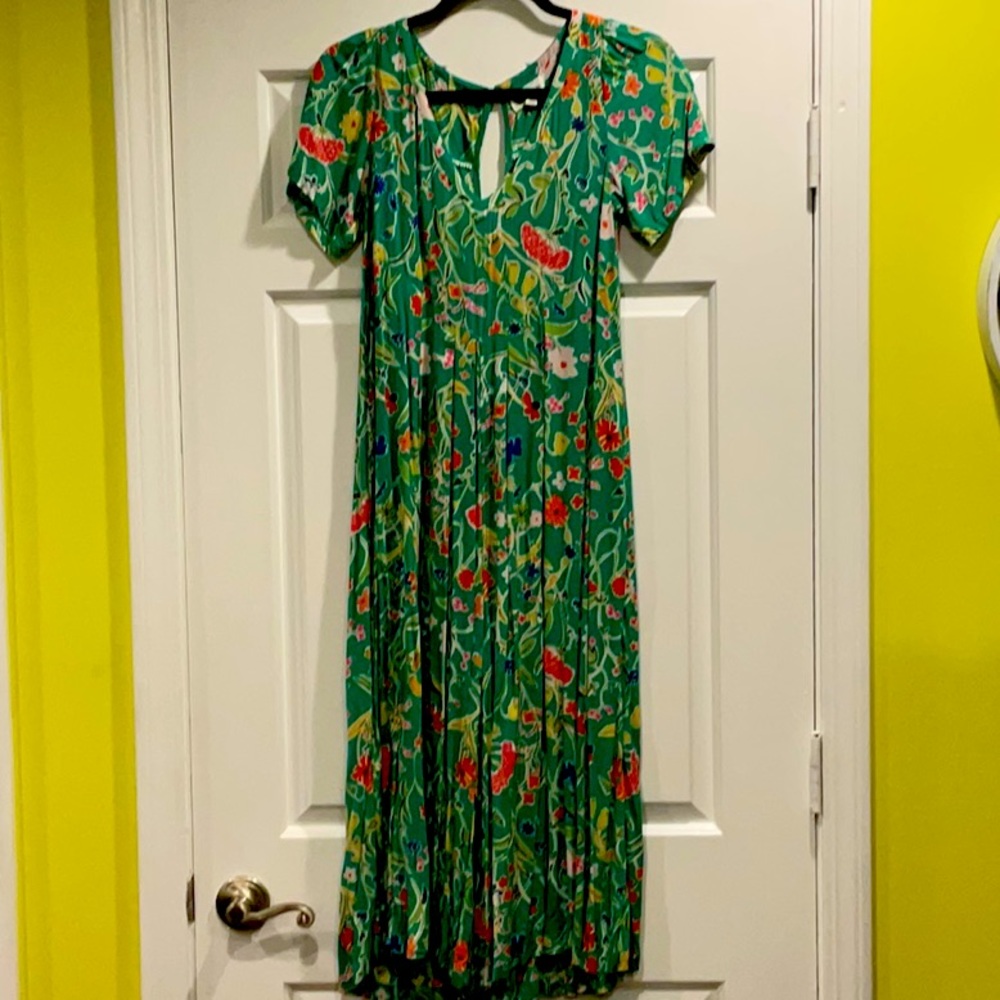 Anthropologie Bright floral One piece lounger